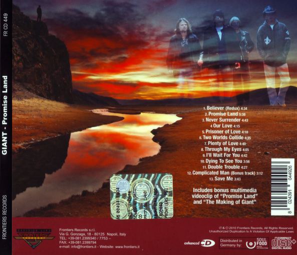 GIANT - Promise Land [retail CD] back