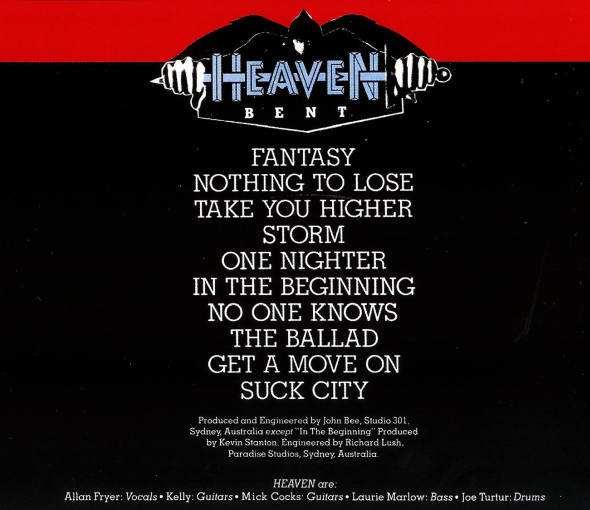 HEAVEN - Bent + Twilight Of Mischief '81 demo - back