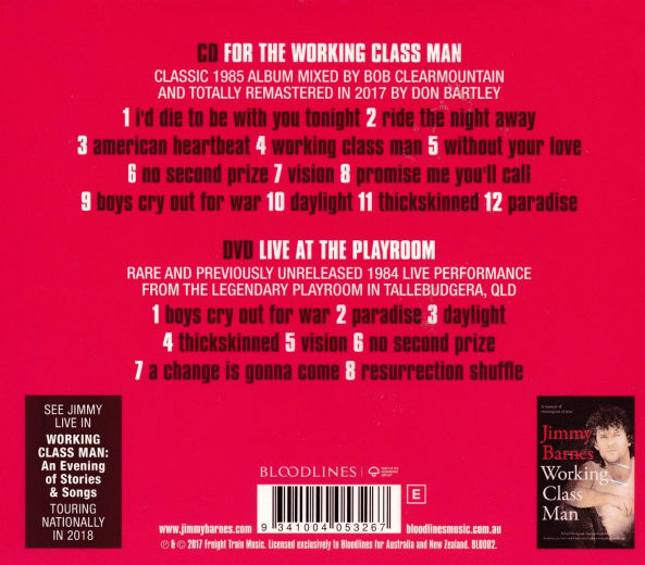 JIMMY BARNES - For The Working Class Man [Remastered Commemorative Limited Edition] (2017) back