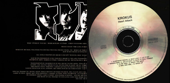 KROKUS - Heart Attack [Metal Mind Records remastered digipak] disc