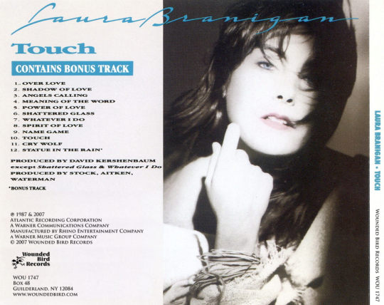 LAURA BRANIGAN - Touch [Wounded Bird Records reissue] back