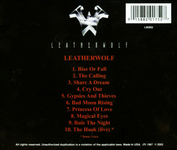 LEATHERWOLF - Leatherwolf II [Remastered +1] back