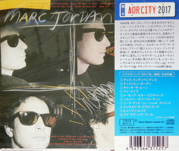 MARC JORDAN - Talking Through Pictures [AOR CITY Series - remastered] (2017) back