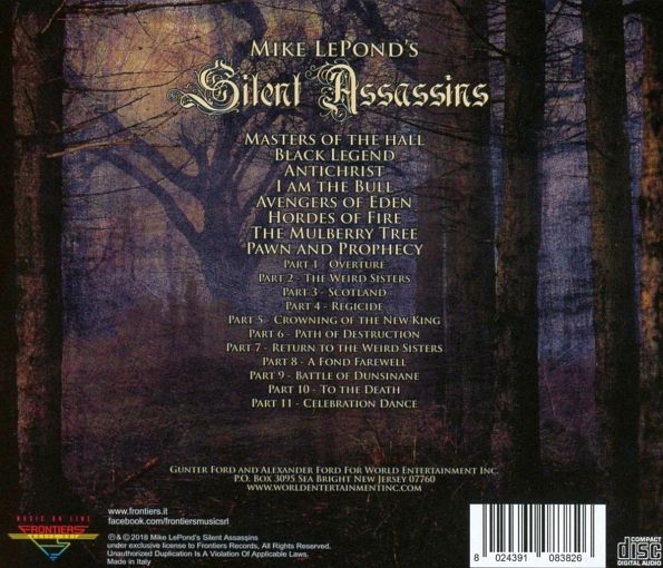 MIKE LEPOND'S SILENT ASSASSINS - Pawn And Prophecy (2018) back