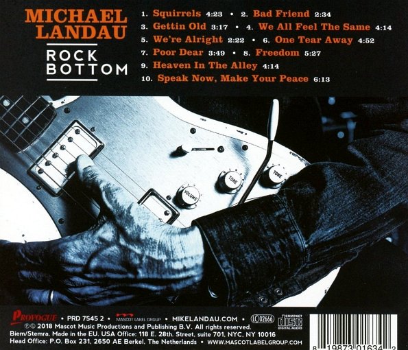 MICHAEL LANDAU - Rock Bottom (2018) back