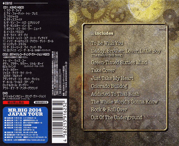 Mr. BIG - ...The Stories We Could Tell / Bonus CD 25th Anniversary Re-Recorded Hits [Japan Ltd. K2HD] back cover