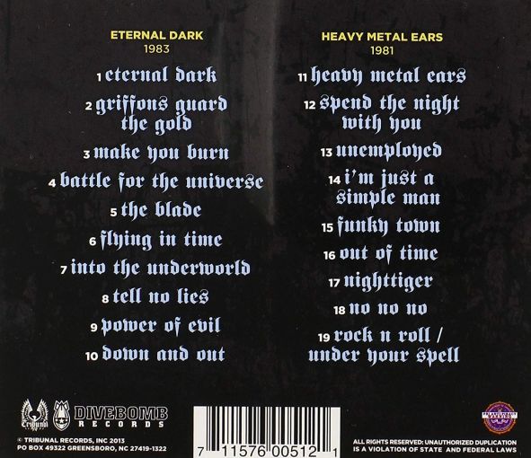 PICTURE - Eternal Dark + Heavy Metal Ears [Digitally Remastered] back