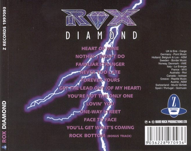 ROX DIAMOND - Rox Diamond [Remastered +1] back