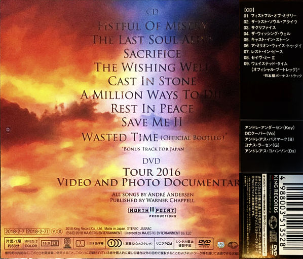 ROYAL HUNT - Cast In Stone [Japanese Edition] (2018) back