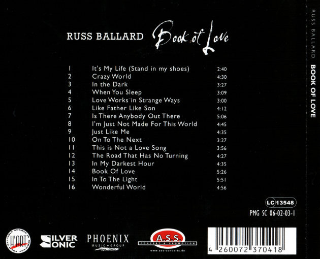 RUSS BALLARD - Book Of Love (the comeback album) - back