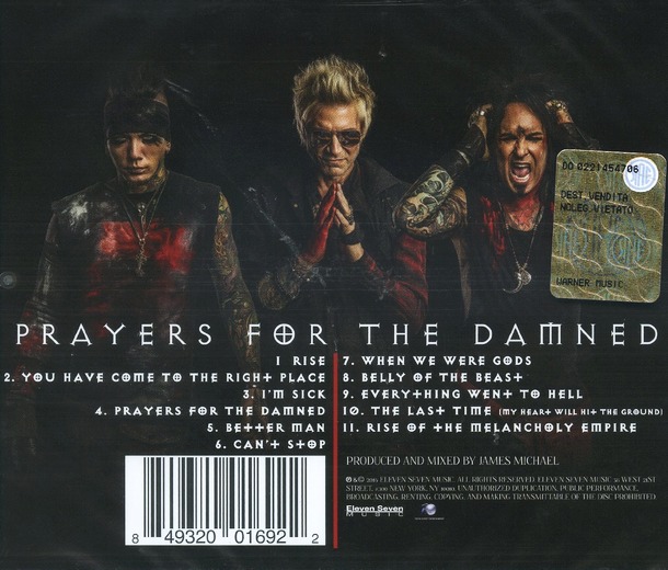 SIXX A.M. - Prayers For The Damned Vol.1 (2016) back