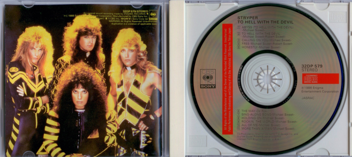 STRYPER - To Hell With The Devil [Japanese Edition 1st press] disc