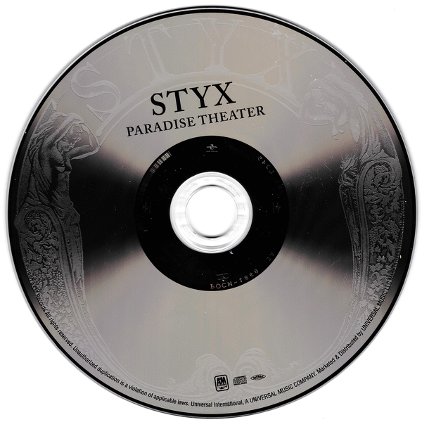 STYX - Paradise Theater [Japanese remaster SHM-CD Limited Edition] cd scan