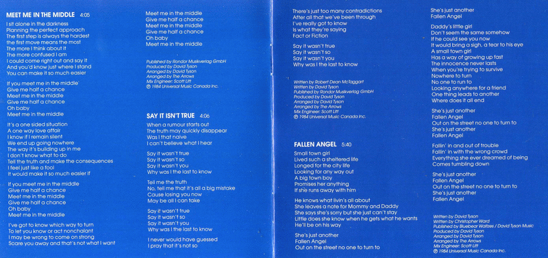 THE ARROWS - Stand Back [Yesterrock remaster] booklet