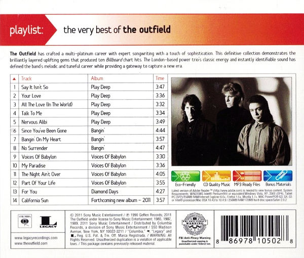 THE OUTFIELD - Playlist: The Very Best Of The Outfield [Remastered] back