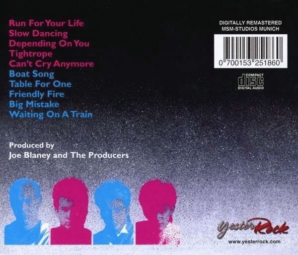 THE PRODUCERS - Run For Your Life [YesterRock remaster] back cover