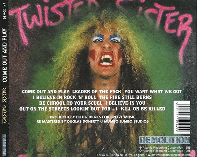 TWISTED SISTER – Come Out And Play [Demolition Records remaster] – 0dayrox