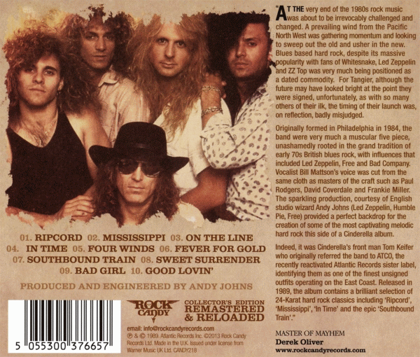 TANGIER - Four Winds [Rock Candy remaster] back cover