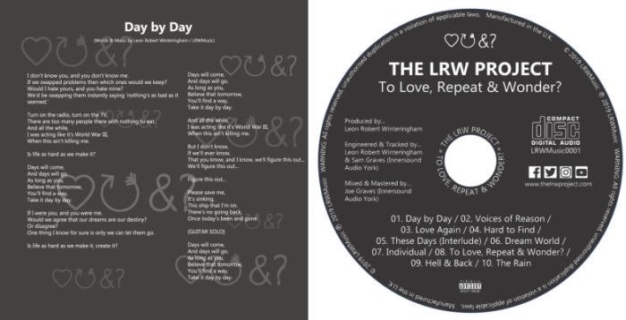 The LRW Project - To Love, Repeat & Wonder? (2019) disc