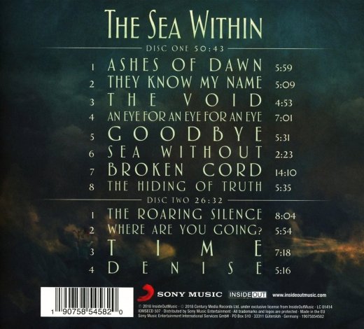 THE SEA WITHIN - The Sea Within [Special Edition 2CD Digipak] (2018) back