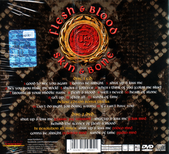 WHITESNAKE - Flesh & Blood [Deluxe Edition] (2019) - back