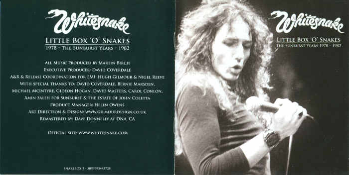 WHITESNAKE - Little Box 'O' Snakes The Sunburst Years 1978-1982 [BoxSet 8CD Remastered] booket