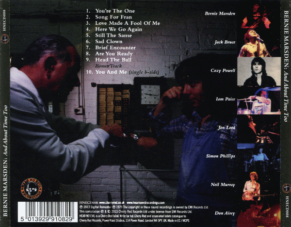 BERNIE MARSDEN - And About Time Too [Remastered] (2013) back cover