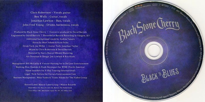 BLACK STONE CHERRY - Black To Blues (2017) disc