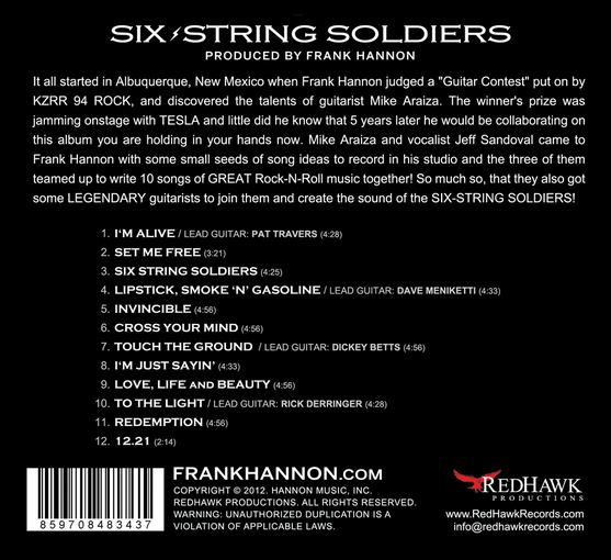 FRANK HANNON (Tesla) - Six String Soldiers [full retail] back