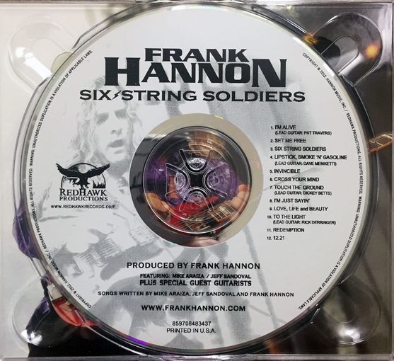 FRANK HANNON (Tesla) - Six String Soldiers [full retail] disc