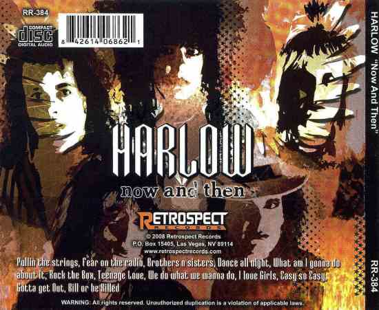 HARLOW - Now And Then [Retrospect remastered release] back