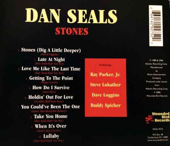 DAN SEALS - Stones [Wounded Bird Records remaster WOU-9275] back