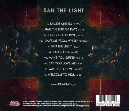 DEAF RAT - Ban The Light (2019) back