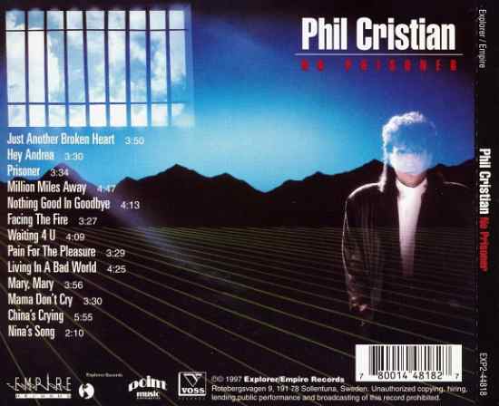 PHIL CRISTIAN - No Prisoner [Swedish CD reissue +4] back