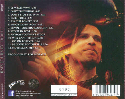 ROB MORATTI's Tribute to Journey [Limited Edition 1000 numbered copies] back<img src=